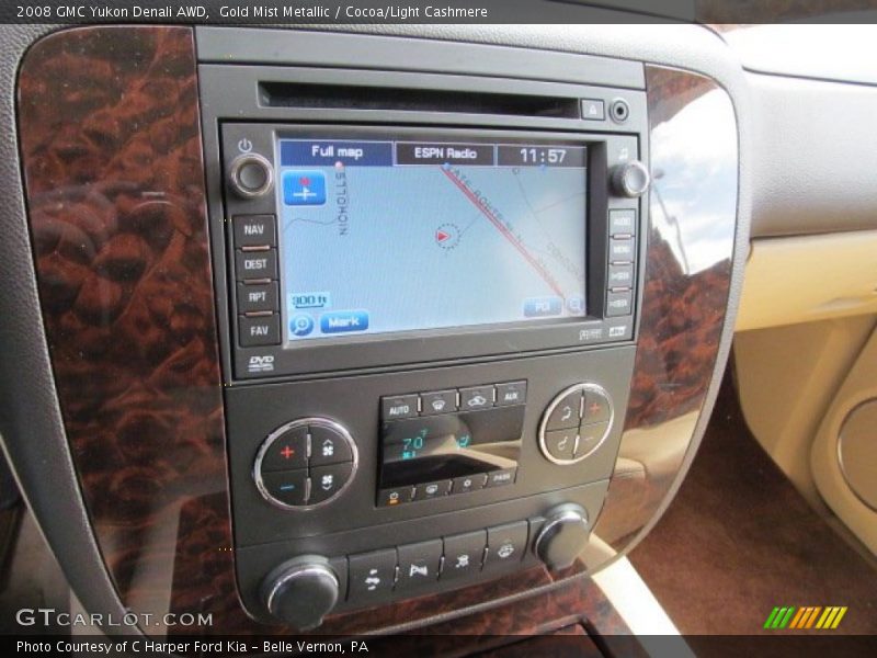 Gold Mist Metallic / Cocoa/Light Cashmere 2008 GMC Yukon Denali AWD