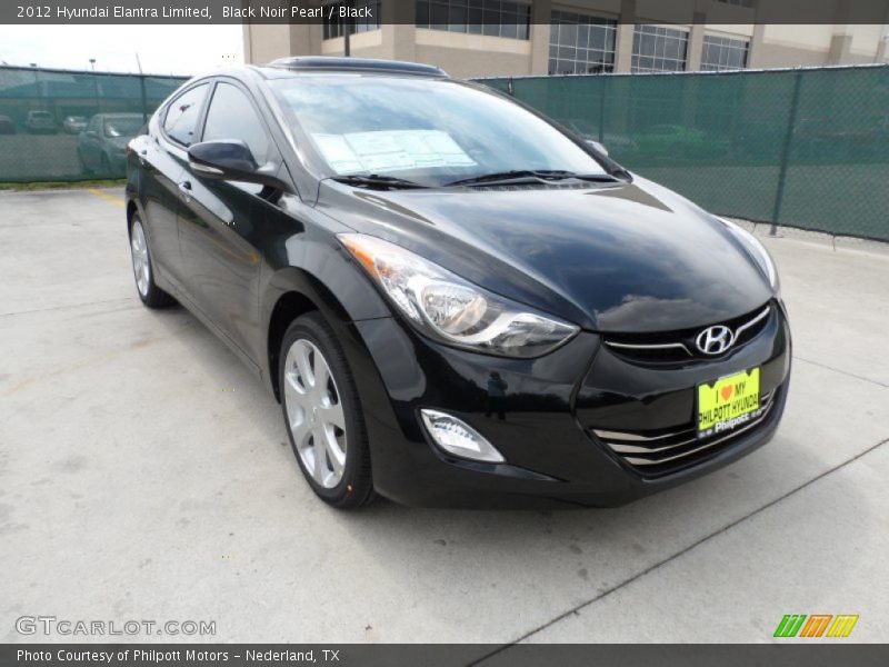 Black Noir Pearl / Black 2012 Hyundai Elantra Limited