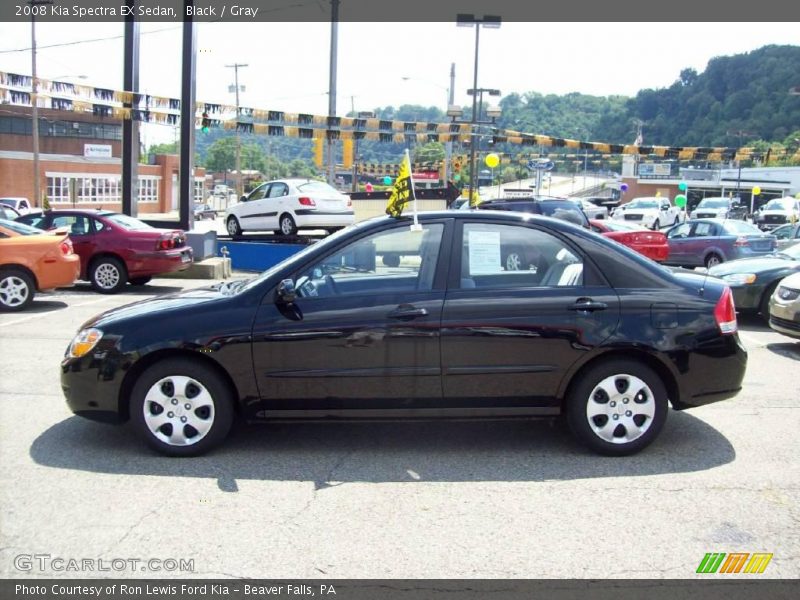 Black / Gray 2008 Kia Spectra EX Sedan
