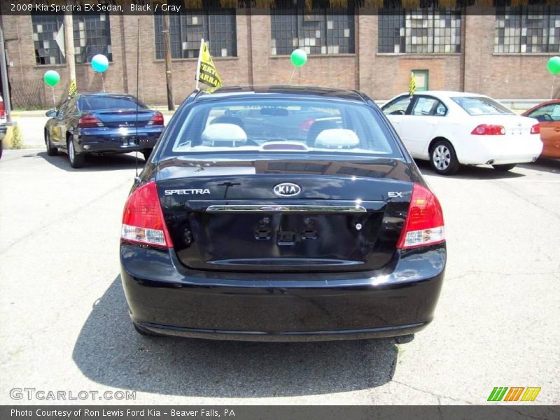 Black / Gray 2008 Kia Spectra EX Sedan