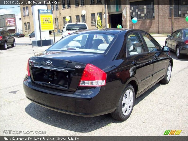 Black / Gray 2008 Kia Spectra EX Sedan