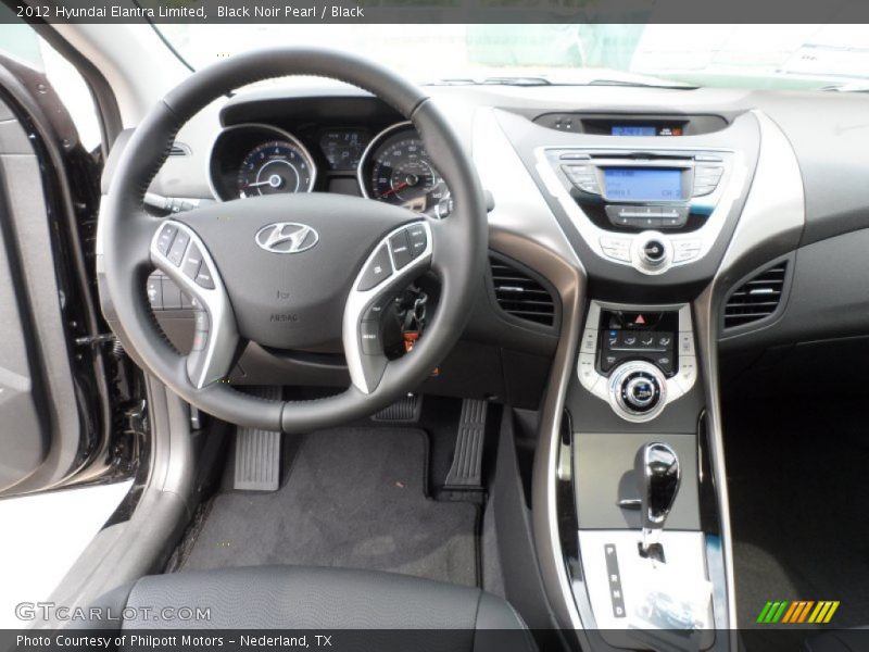 Black Noir Pearl / Black 2012 Hyundai Elantra Limited