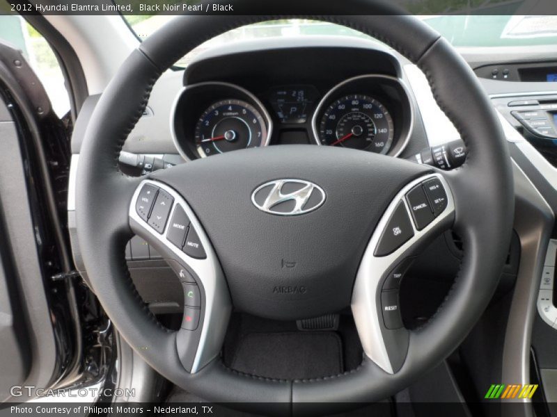 Black Noir Pearl / Black 2012 Hyundai Elantra Limited