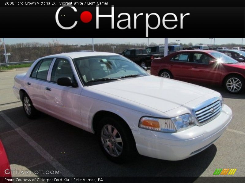 Vibrant White / Light Camel 2008 Ford Crown Victoria LX