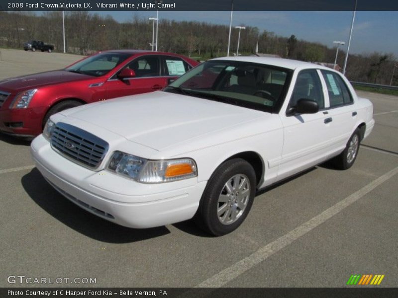 Vibrant White / Light Camel 2008 Ford Crown Victoria LX