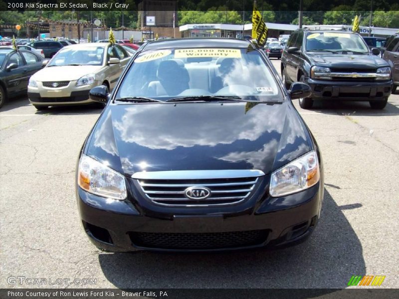 Black / Gray 2008 Kia Spectra EX Sedan