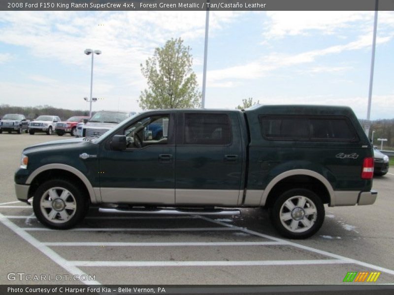 Forest Green Metallic / Tan/Castaño Leather 2008 Ford F150 King Ranch SuperCrew 4x4