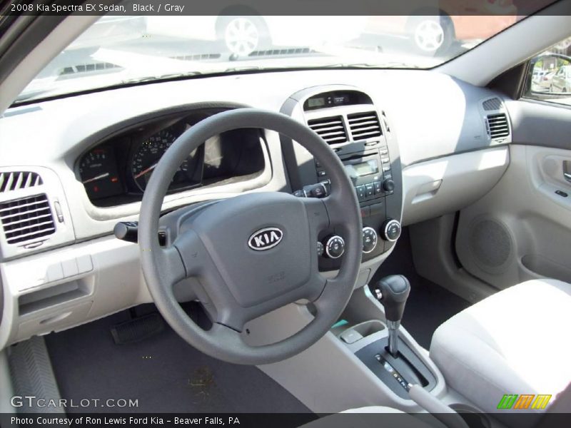 Black / Gray 2008 Kia Spectra EX Sedan