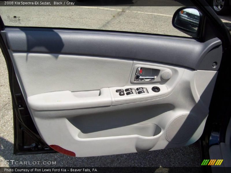 Black / Gray 2008 Kia Spectra EX Sedan