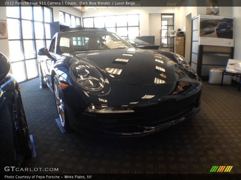 Dark Blue Metallic / Luxor Beige 2012 Porsche New 911 Carrera S Coupe