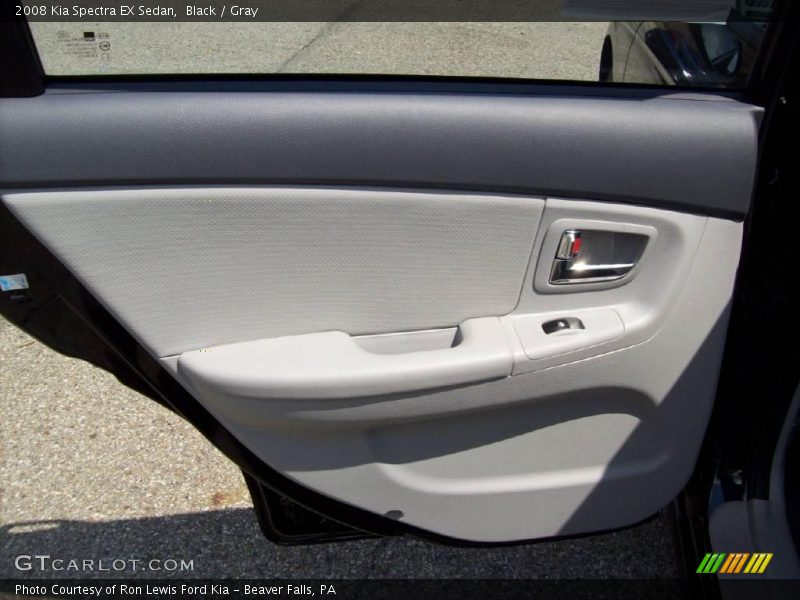 Black / Gray 2008 Kia Spectra EX Sedan