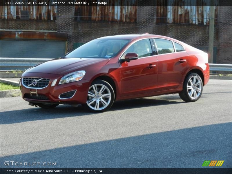 Flamenco Red Metallic / Soft Beige 2012 Volvo S60 T6 AWD