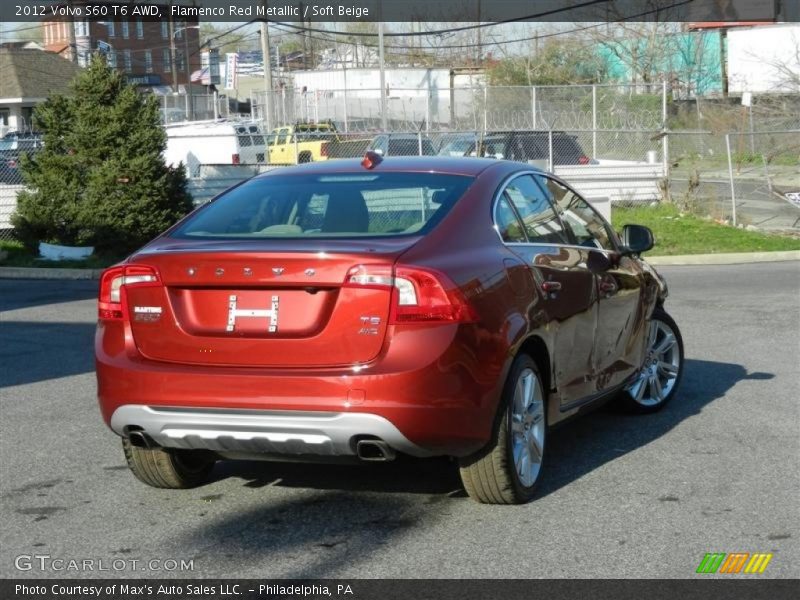 Flamenco Red Metallic / Soft Beige 2012 Volvo S60 T6 AWD