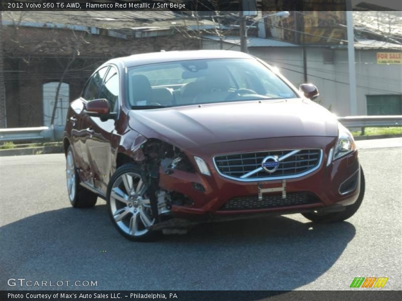 Flamenco Red Metallic / Soft Beige 2012 Volvo S60 T6 AWD