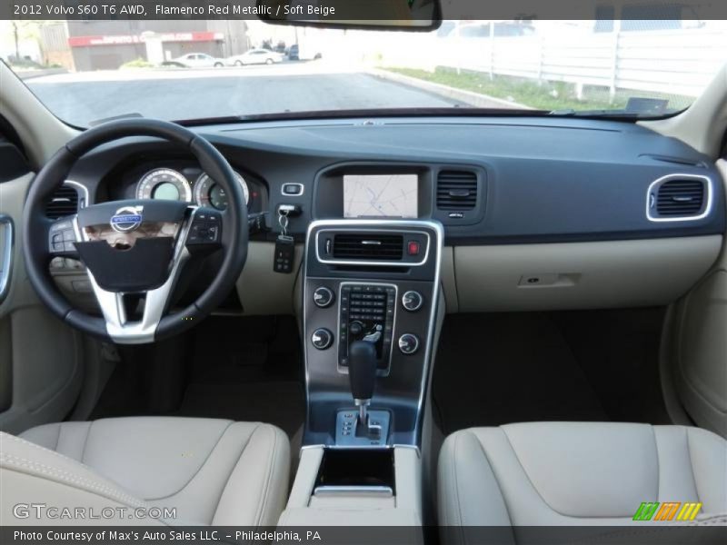 Flamenco Red Metallic / Soft Beige 2012 Volvo S60 T6 AWD