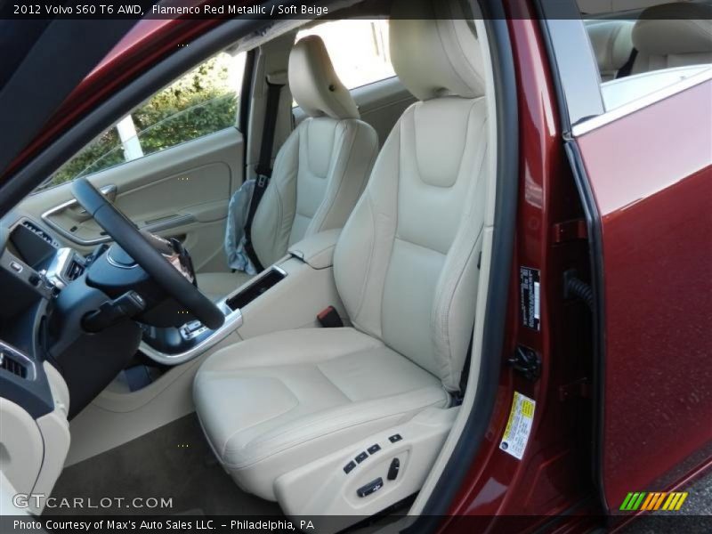 Flamenco Red Metallic / Soft Beige 2012 Volvo S60 T6 AWD