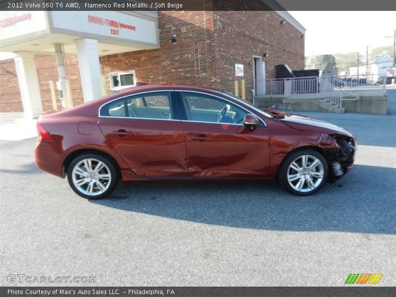 Flamenco Red Metallic / Soft Beige 2012 Volvo S60 T6 AWD