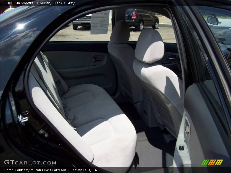Black / Gray 2008 Kia Spectra EX Sedan