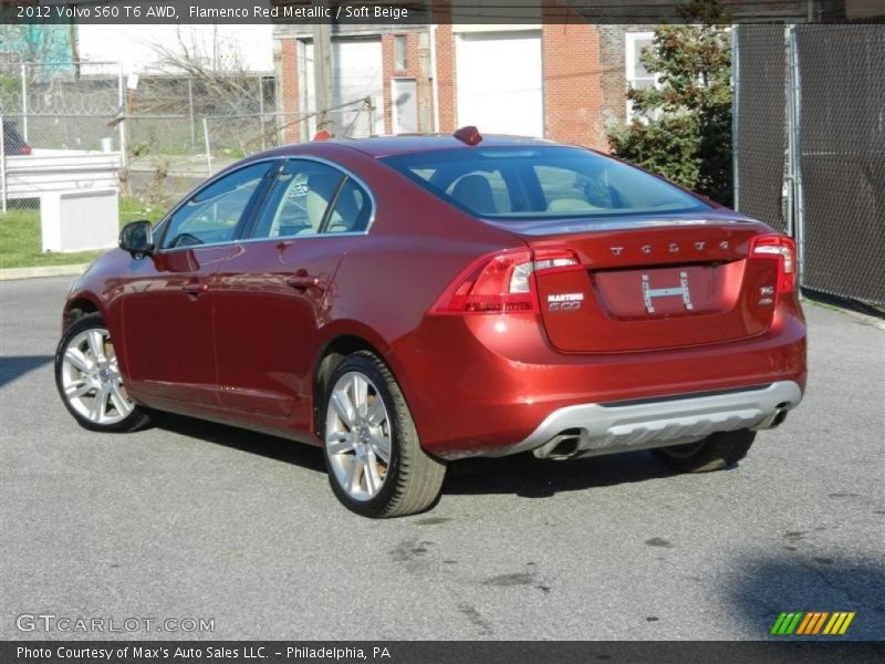 Flamenco Red Metallic / Soft Beige 2012 Volvo S60 T6 AWD