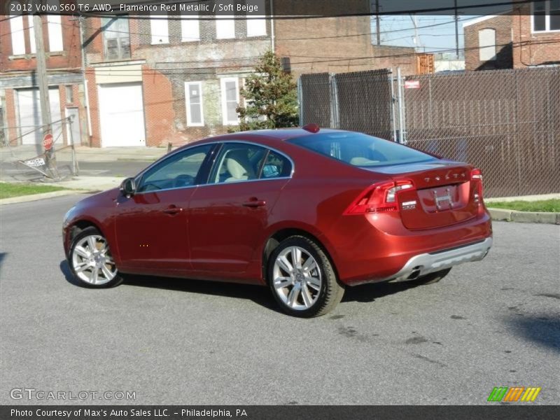 Flamenco Red Metallic / Soft Beige 2012 Volvo S60 T6 AWD