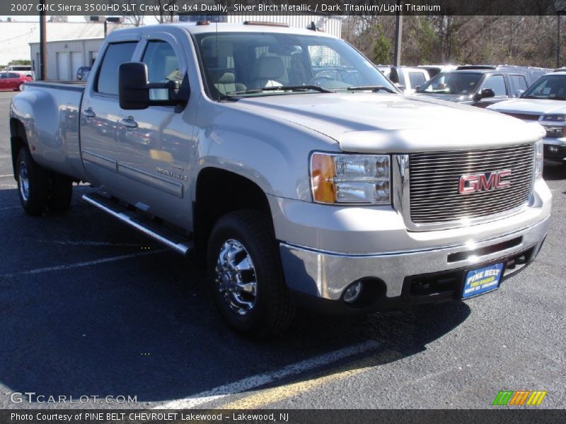Silver Birch Metallic / Dark Titanium/Light Titanium 2007 GMC Sierra 3500HD SLT Crew Cab 4x4 Dually