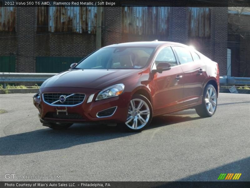 Flamenco Red Metallic / Soft Beige 2012 Volvo S60 T6 AWD