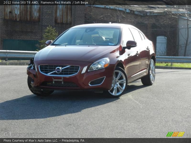 Flamenco Red Metallic / Soft Beige 2012 Volvo S60 T6 AWD