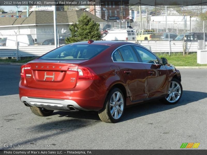 Flamenco Red Metallic / Soft Beige 2012 Volvo S60 T6 AWD