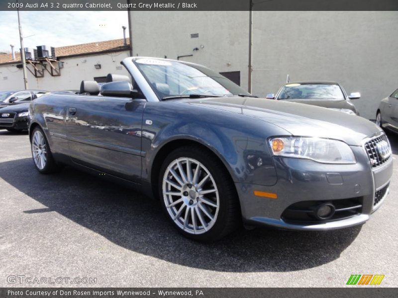 Quartz Grey Metallic / Black 2009 Audi A4 3.2 quattro Cabriolet