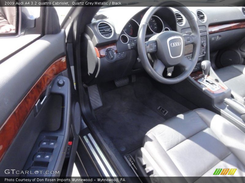 Quartz Grey Metallic / Black 2009 Audi A4 3.2 quattro Cabriolet