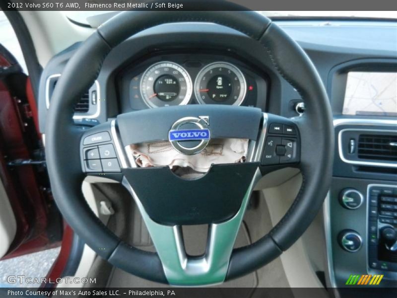 Flamenco Red Metallic / Soft Beige 2012 Volvo S60 T6 AWD