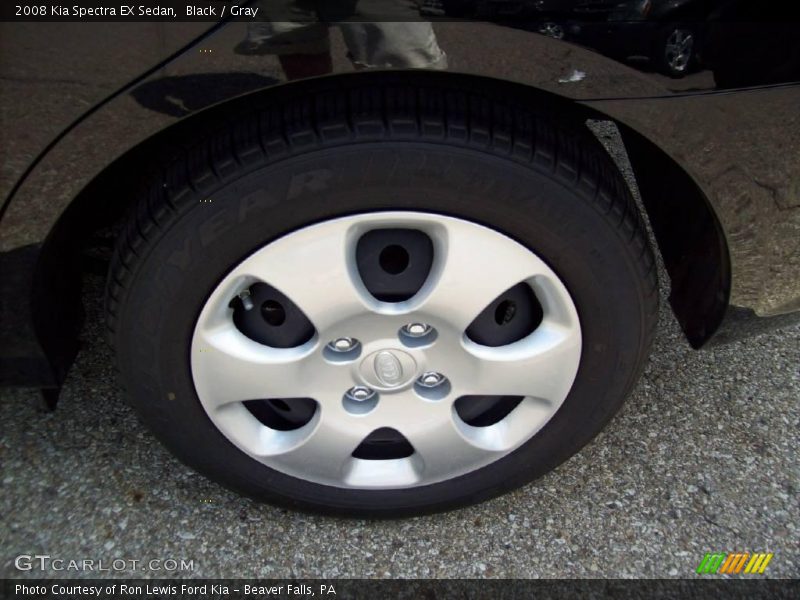 Black / Gray 2008 Kia Spectra EX Sedan