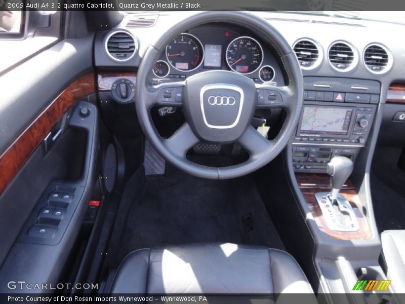 Quartz Grey Metallic / Black 2009 Audi A4 3.2 quattro Cabriolet