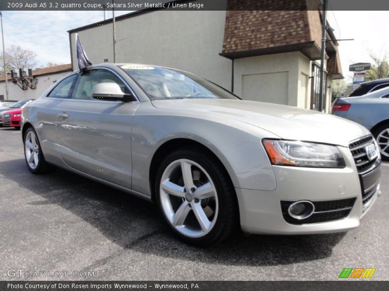 Sahara Silver Metallic / Linen Beige 2009 Audi A5 3.2 quattro Coupe