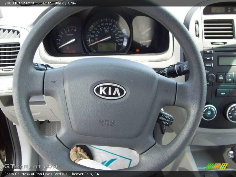 Black / Gray 2008 Kia Spectra EX Sedan