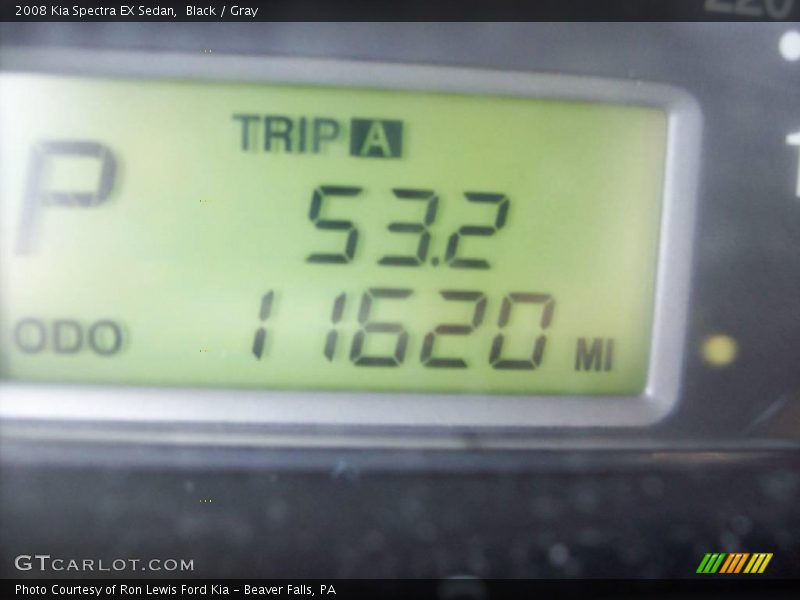 Black / Gray 2008 Kia Spectra EX Sedan