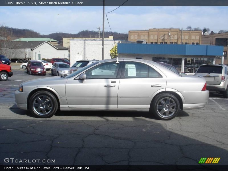 Silver Birch Metallic / Black 2005 Lincoln LS V8