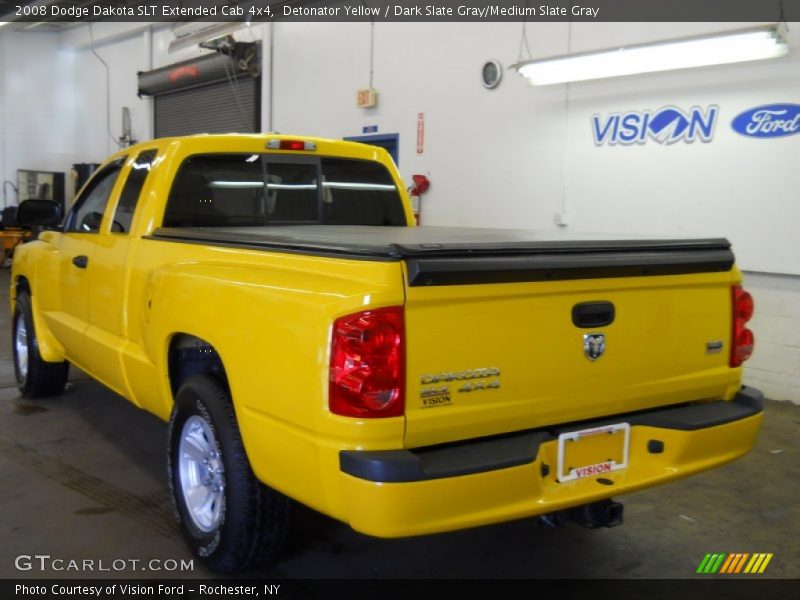 Detonator Yellow / Dark Slate Gray/Medium Slate Gray 2008 Dodge Dakota SLT Extended Cab 4x4