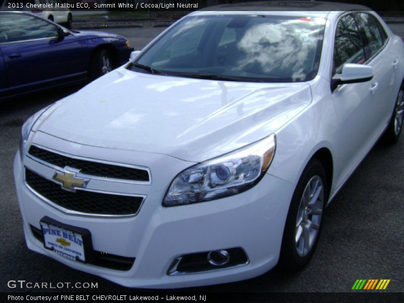 Summit White / Cocoa/Light Neutral 2013 Chevrolet Malibu ECO