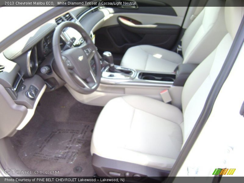 White Diamond Tricoat / Cocoa/Light Neutral 2013 Chevrolet Malibu ECO