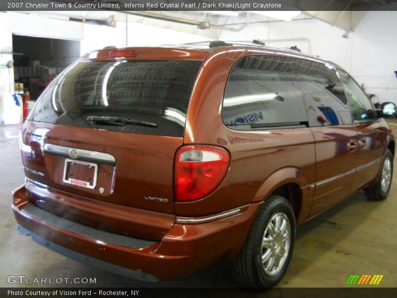 Inferno Red Crystal Pearl / Dark Khaki/Light Graystone 2007 Chrysler Town & Country Limited