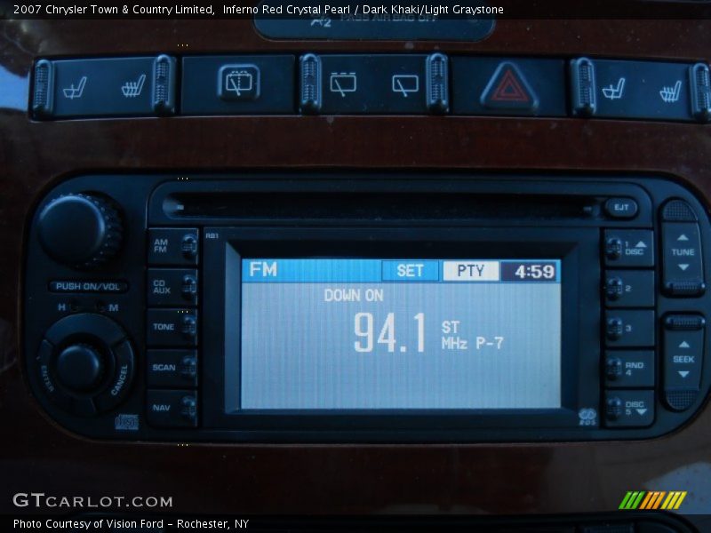 Inferno Red Crystal Pearl / Dark Khaki/Light Graystone 2007 Chrysler Town & Country Limited