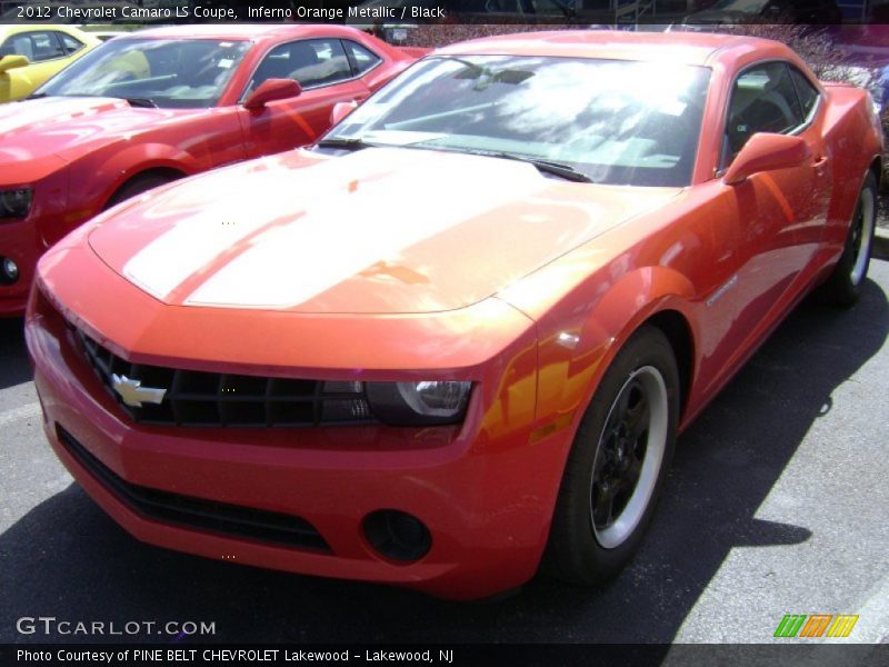 Inferno Orange Metallic / Black 2012 Chevrolet Camaro LS Coupe