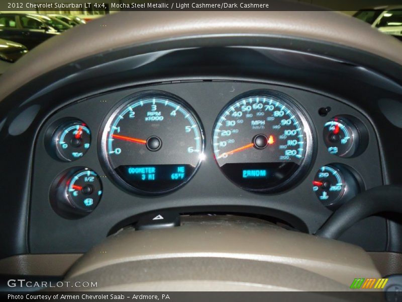 Mocha Steel Metallic / Light Cashmere/Dark Cashmere 2012 Chevrolet Suburban LT 4x4