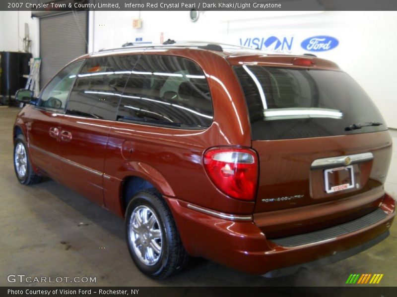 Inferno Red Crystal Pearl / Dark Khaki/Light Graystone 2007 Chrysler Town & Country Limited