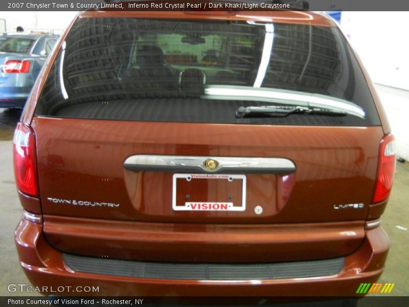 Inferno Red Crystal Pearl / Dark Khaki/Light Graystone 2007 Chrysler Town & Country Limited