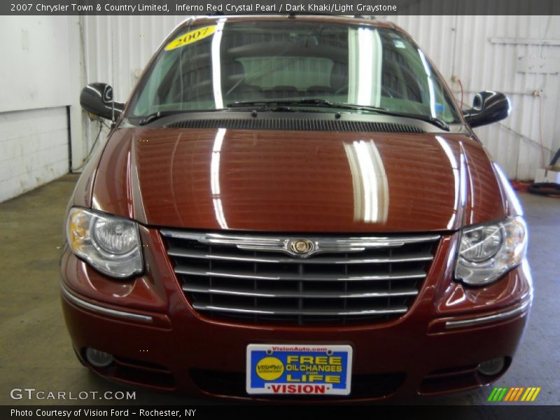 Inferno Red Crystal Pearl / Dark Khaki/Light Graystone 2007 Chrysler Town & Country Limited