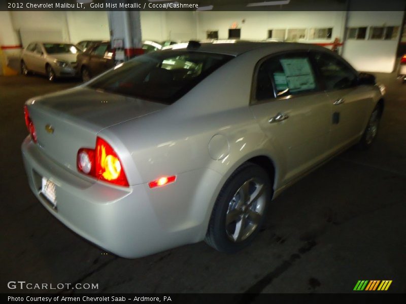 Gold Mist Metallic / Cocoa/Cashmere 2012 Chevrolet Malibu LT