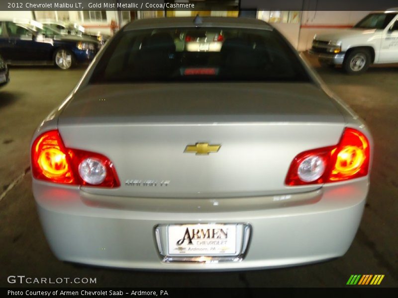 Gold Mist Metallic / Cocoa/Cashmere 2012 Chevrolet Malibu LT