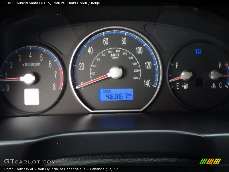 Natural Khaki Green / Beige 2007 Hyundai Santa Fe GLS